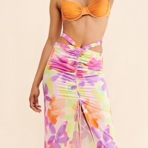 Tropical Tie-Waist Skirt